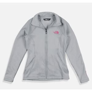 North Face Womens Pink Ribbon Agave Jacket XS Gray Pink Breast Cancer Awareness